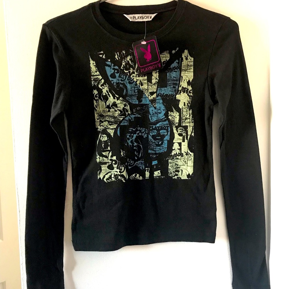 Black Playboy Long Sleeved Shirt in Medium